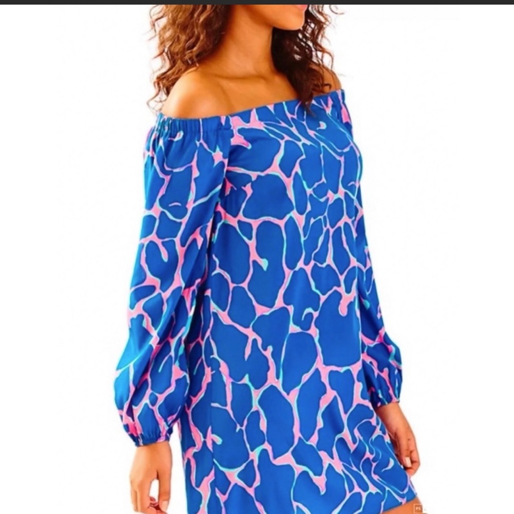 Lilly Pulitzer Adira Mini Dress Size S Blue Pink Silk